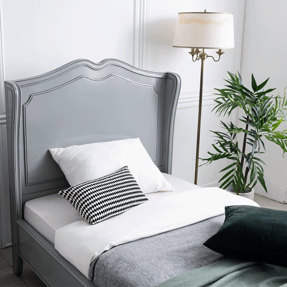 까사홈 샤인그레이 엔틱 원목침대프레임 슈퍼싱글사이즈(SS)