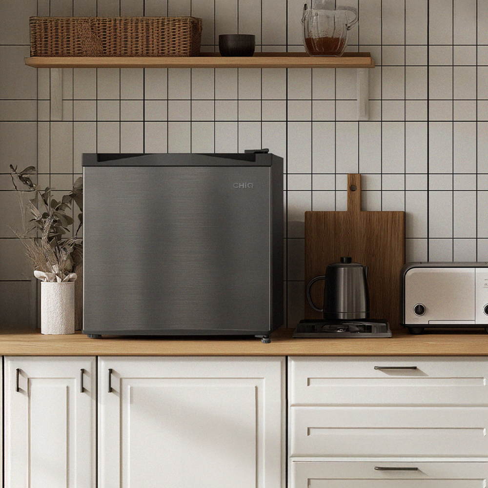 소형 미니 냉장고 1도어 원룸 일반 사무실 냉장고 더함 CHIQ 왼쪽(좌), 46L 실버