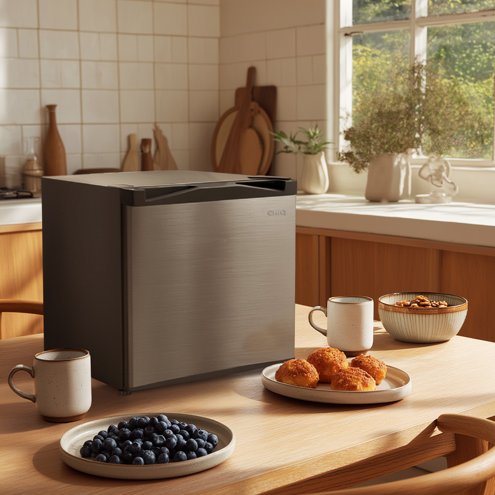 소형 미니 냉장고 1도어 원룸 일반 사무실 냉장고 더함 CHIQ 왼쪽(좌), 46L 실버