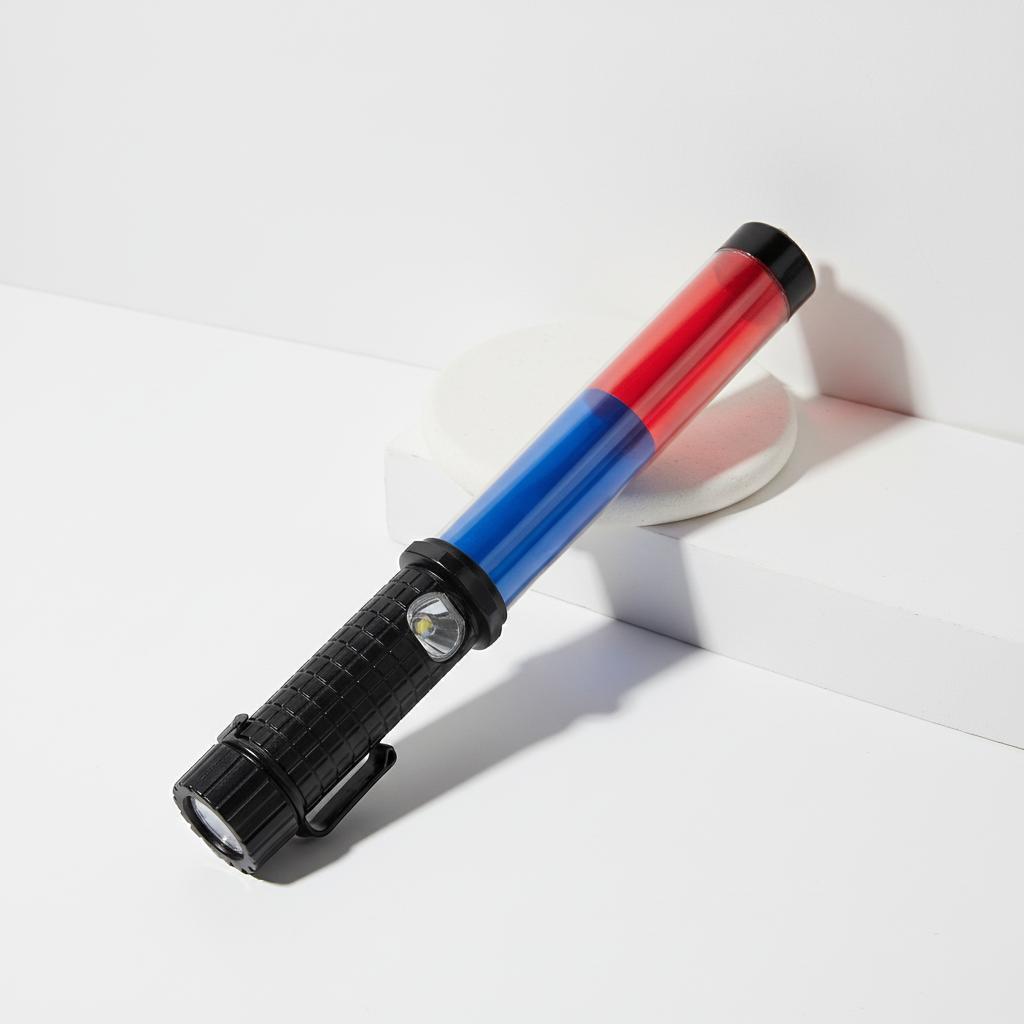 블루 레드 투톤 미니 경광봉 - 상품 이미지