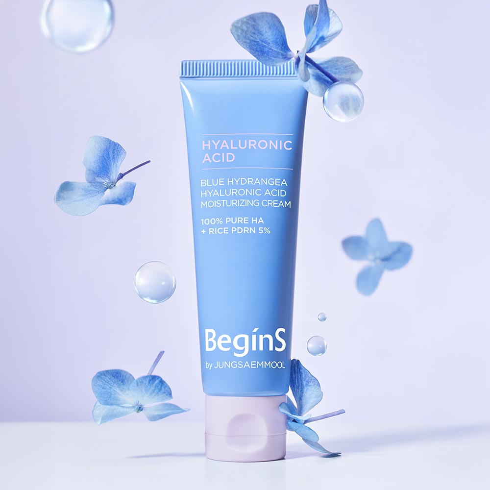 비긴스 바이 정샘물 블루 수국 히알루론산 수분 크림 50ml - 상세 이미지 2