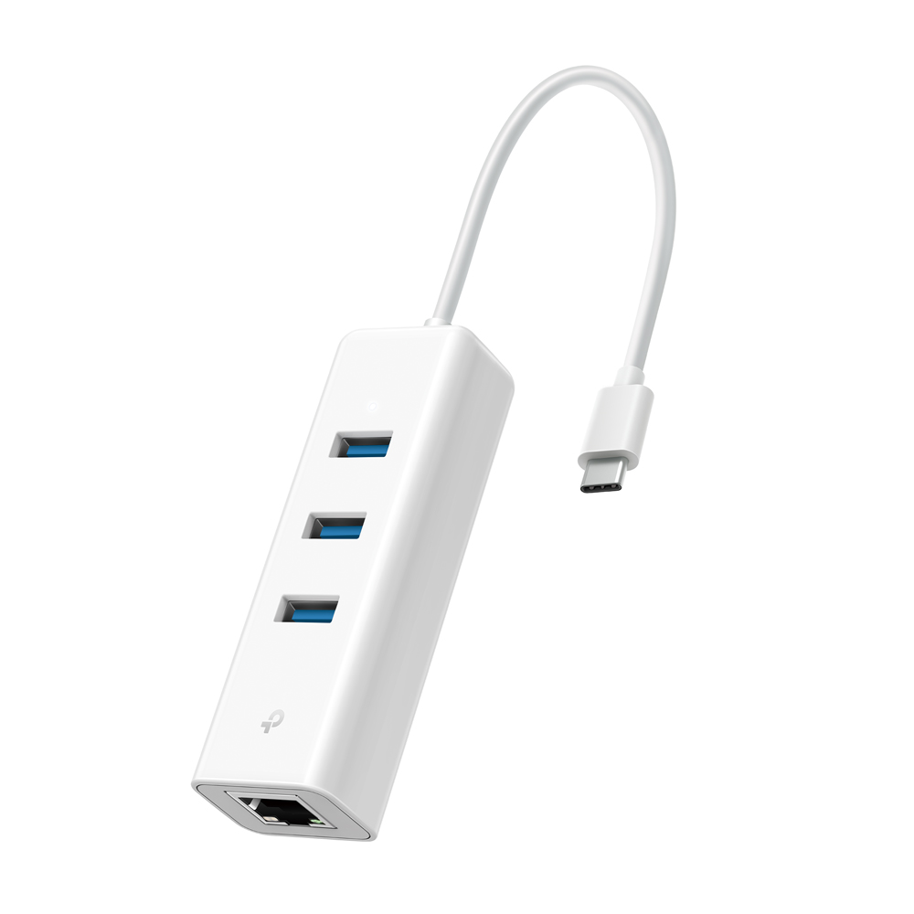 티피링크 UE330C 3포트허브 USB3.0 기가비트 유선 랜카드 랜선젠더 - 상품 이미지