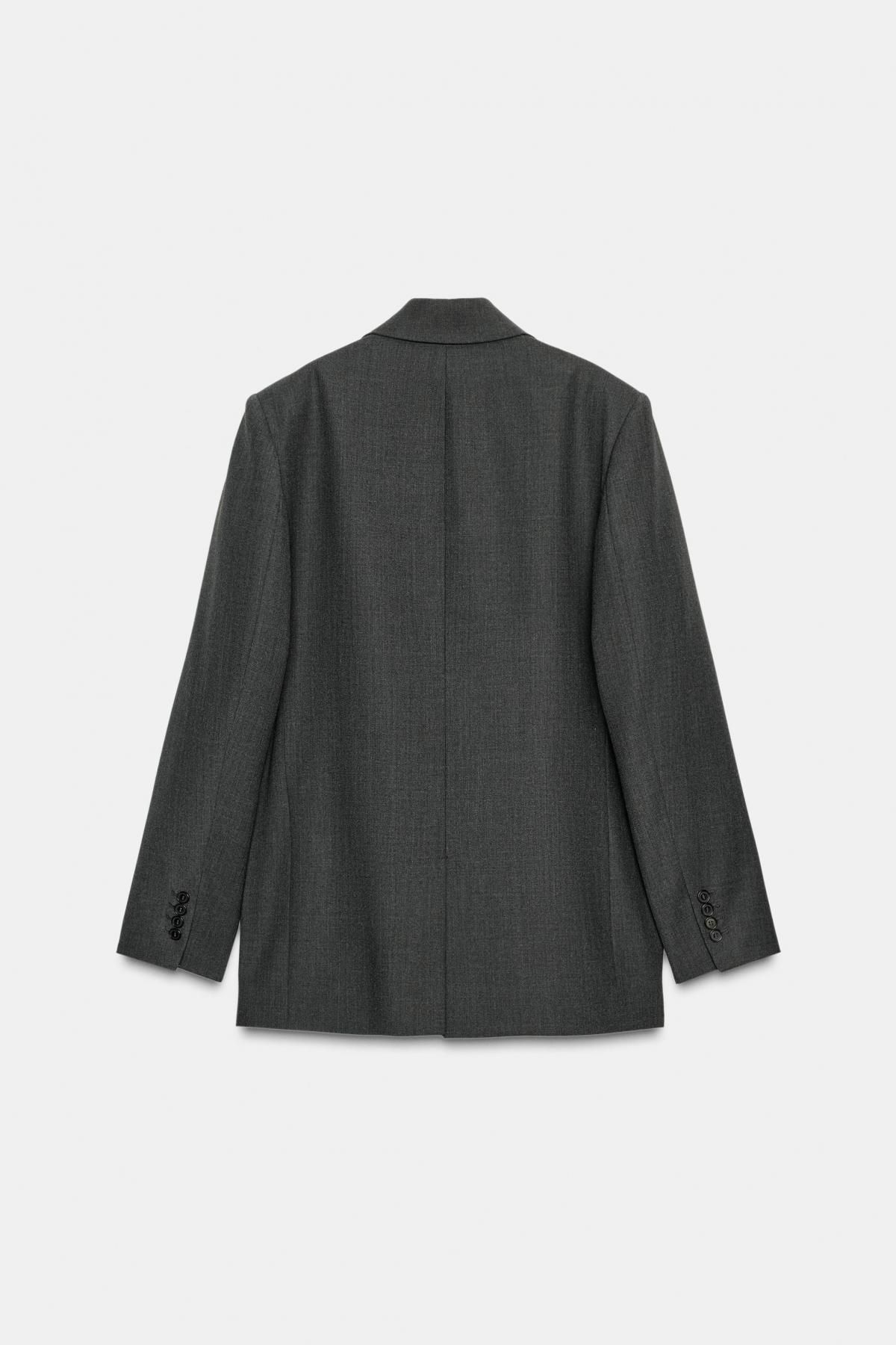 자라 오버사이즈 울 혼방 블레이저 8375/052 DARK GREY - 상세 이미지 3