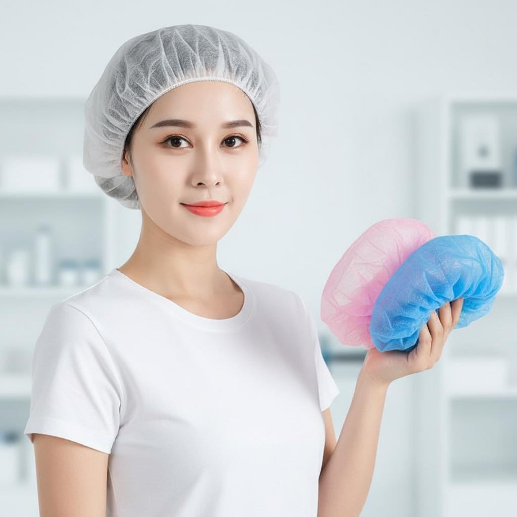일회용 위생모자 100매 대용량 부직포 요리 헤어캡 - 메인 이미지