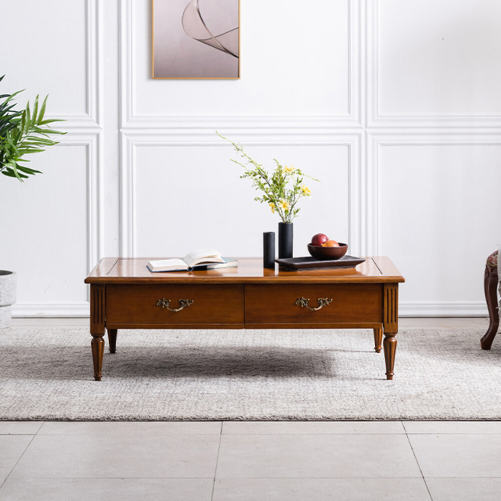 까사홈 라베 로사 사각 엔틱 테이블