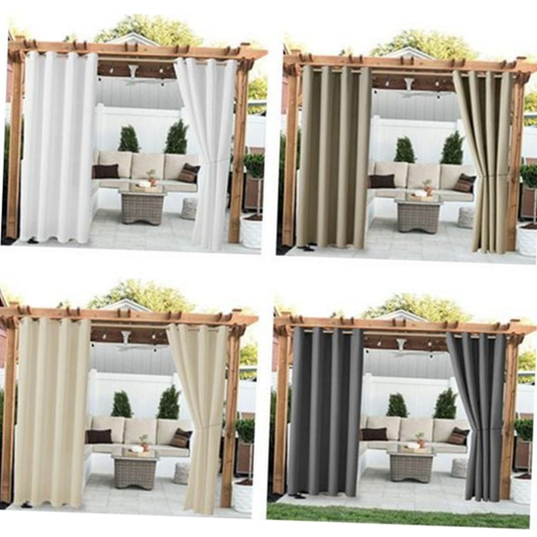 베란다 야외 캐노피 커튼 테라스 방수 캐노피 커튼 카페 실외