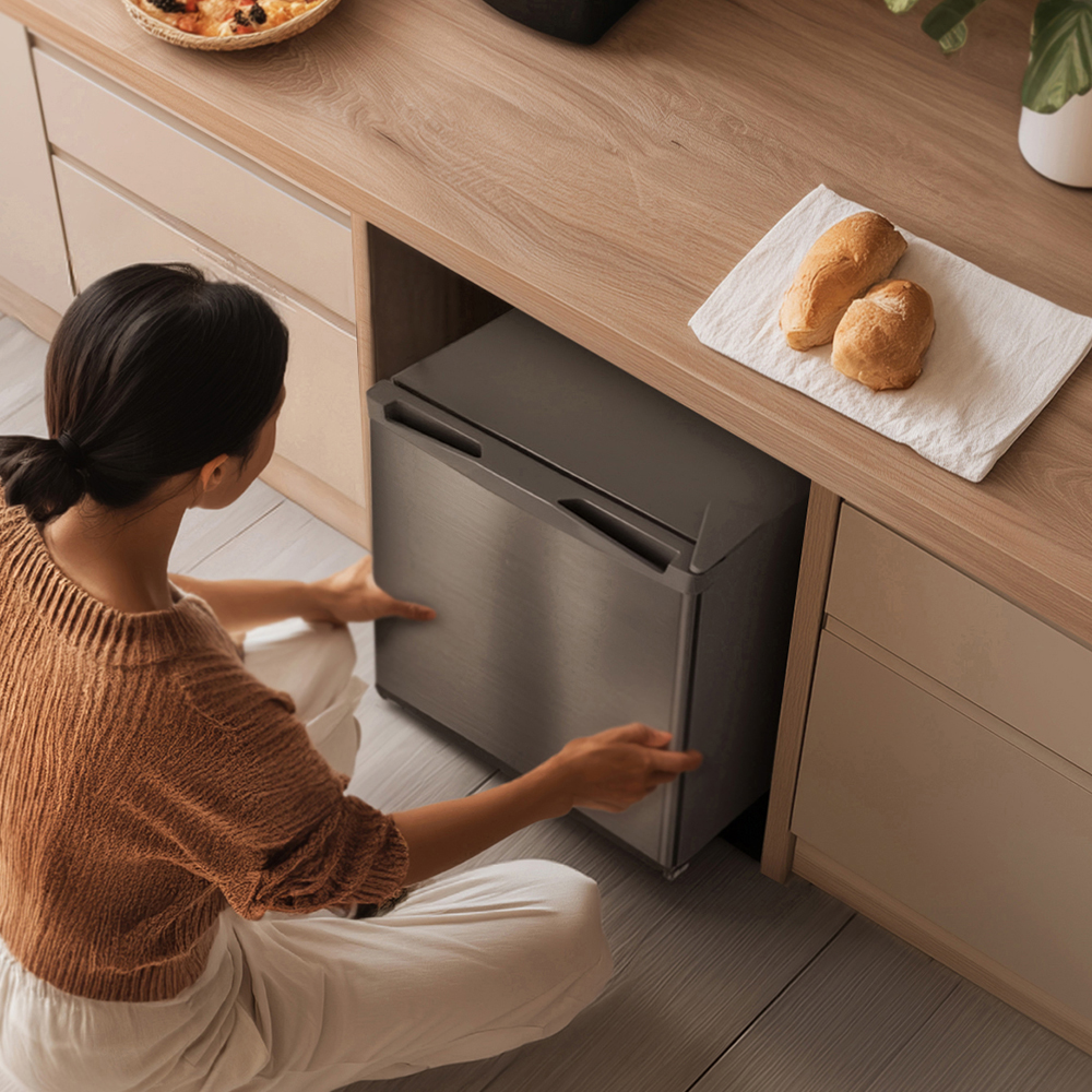 소형 미니 냉장고 1도어 원룸 일반 사무실 냉장고 더함 CHIQ 왼쪽(좌), 46L 실버