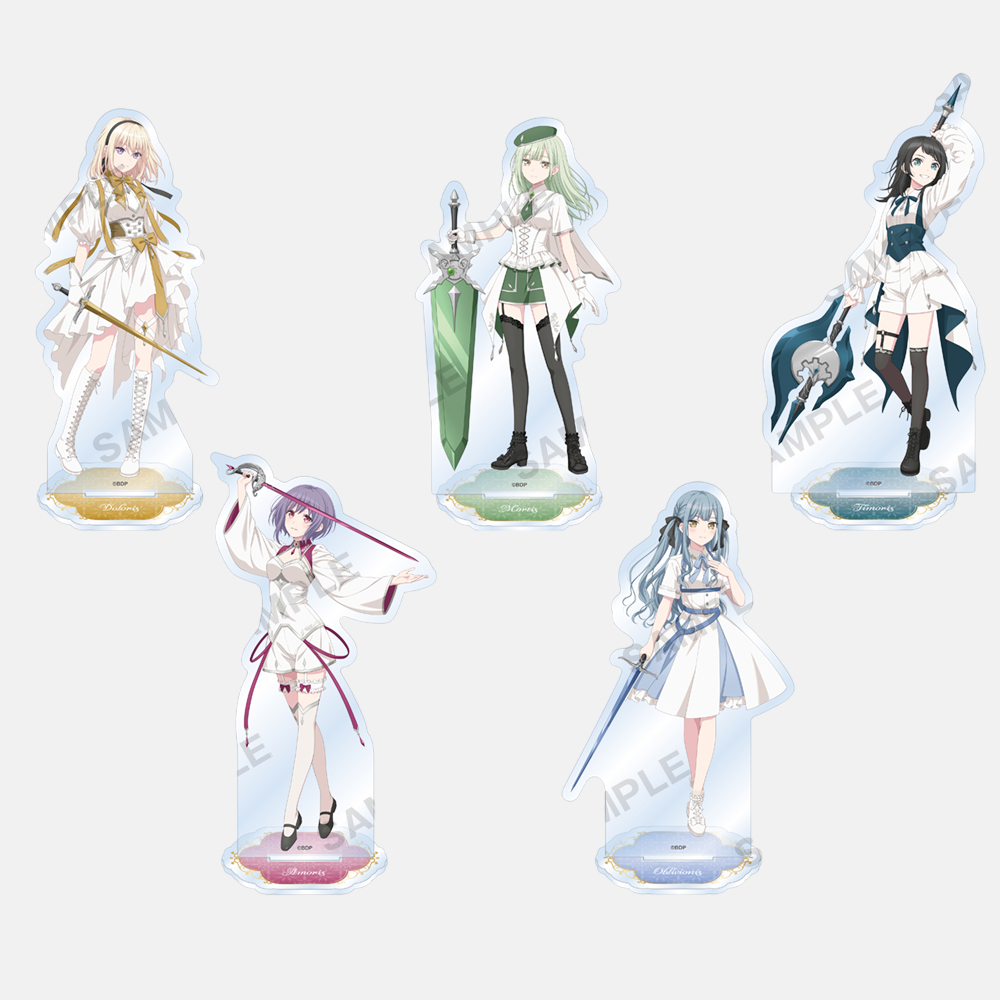 뱅드림 아베무지카 아크릴 스탠드 knight ver. (5종) 제품 이미지