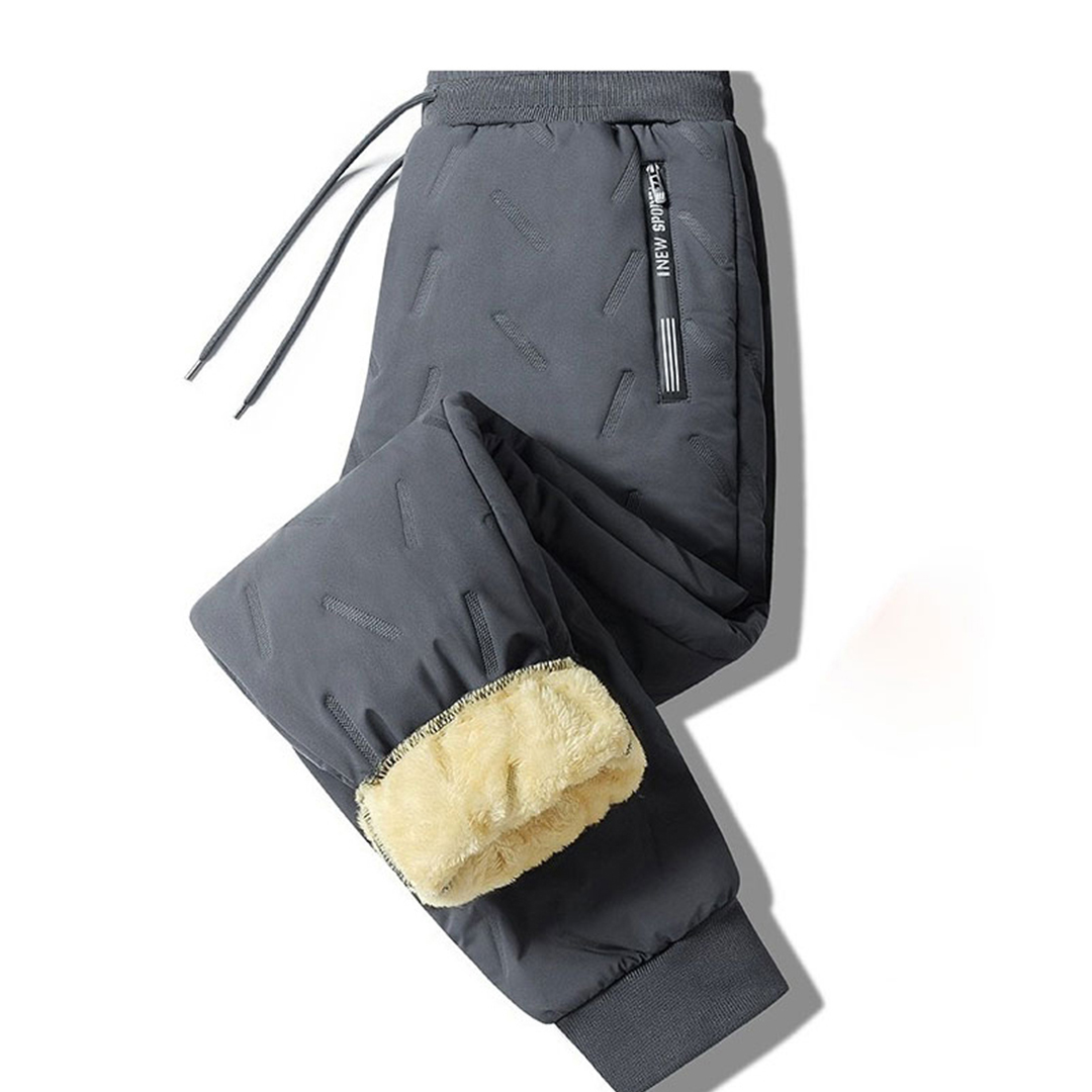 남자 기모 안감 바지 두꺼운 겨울 밴딩 조거 팬츠 빅사이즈 XL 3XL 5XL - 상세 이미지 5