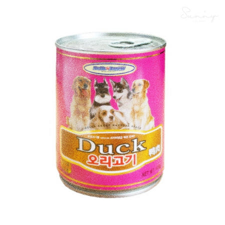 지앤리협력사 예정원 헬로도기 오리고기캔 400g 습식사료 강아지육포 영양사료 강아지통간식