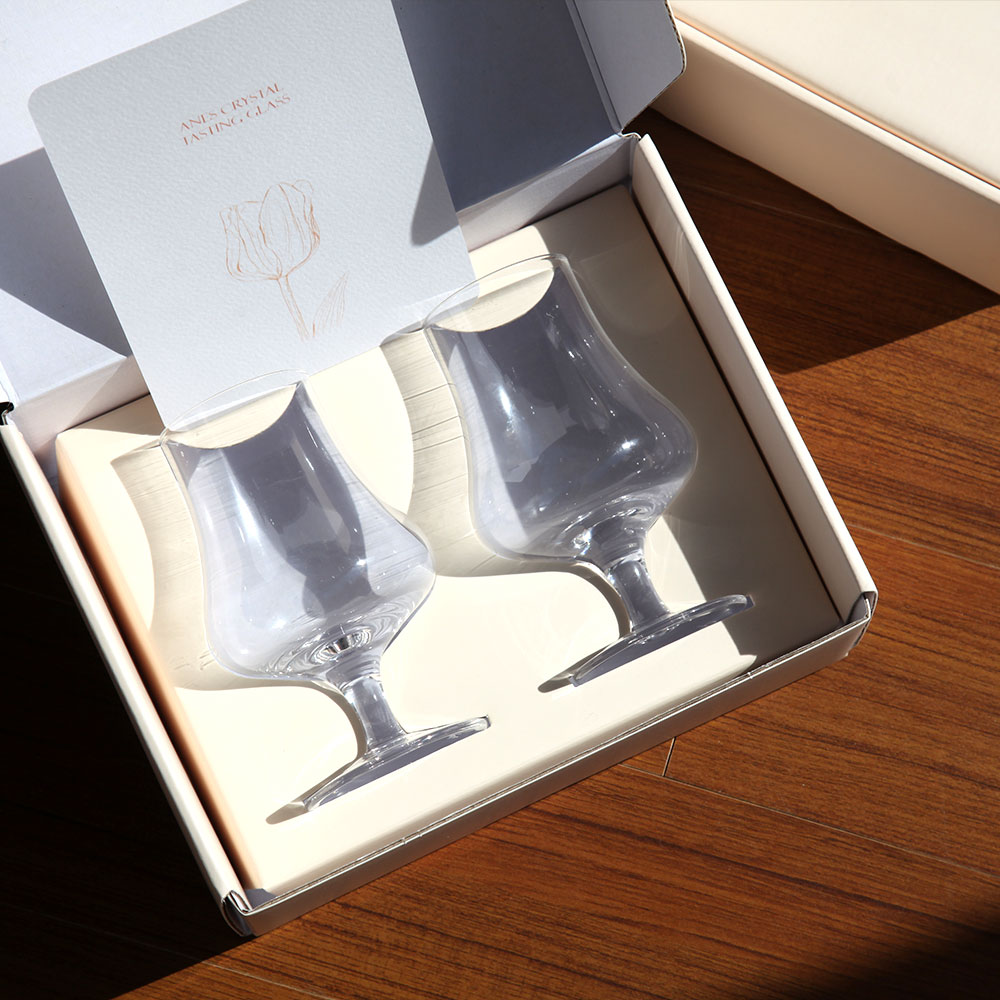 아네스 크리스탈 테이스팅 글라스 2P 신혼부부 집들이 선물 패키지 세트 - 상세 이미지 4