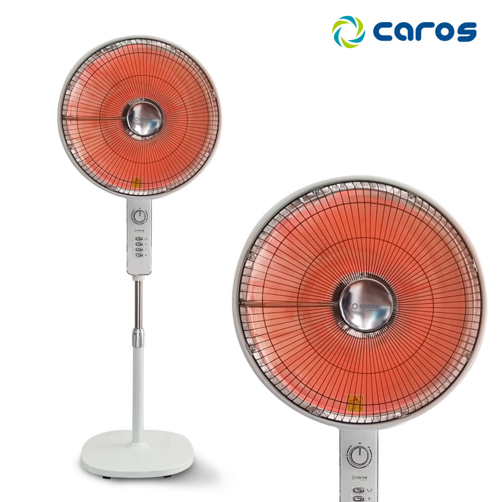 캐로스 선풍기형 히터 업소용 사무실 전기히터 가정용 전기난로 온열기 전기스토브 난방기 전열기구 난방기구 40cm