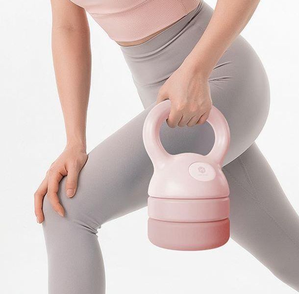케틀벨 덤벨 무게 조절 아령 캐틀벨 스윙 기구 헬스 운동 그라데이션 핑크 5-12lb 관심상품 - 상품 이미지