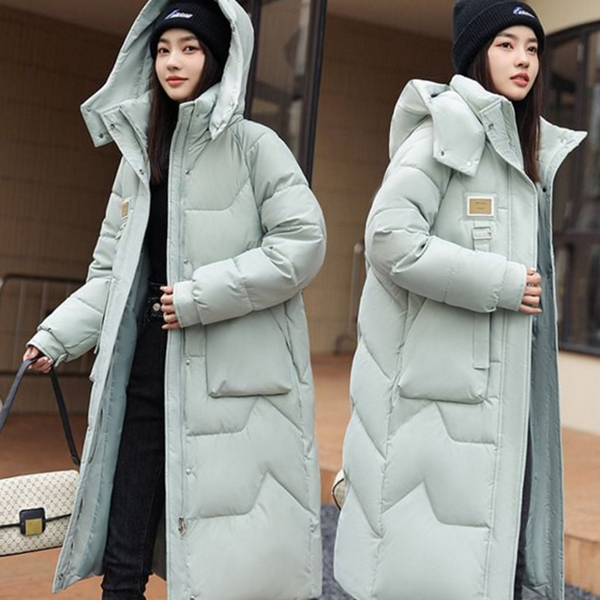 따뜻한 여성 롱 패딩 캐주얼 여자 롱 패딩 오버핏 데일리 - 상품 이미지