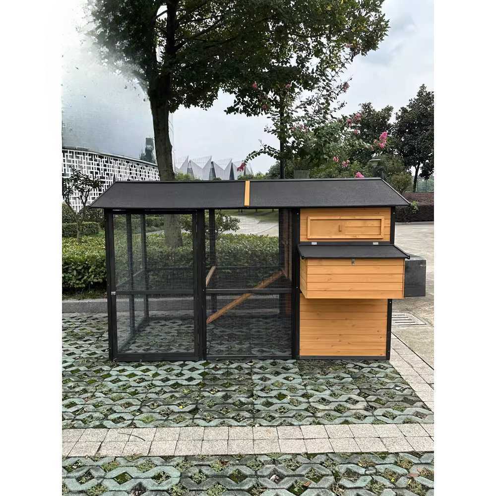 대형 닭장 야외용 철망 하우스형 닭 사육 우리 조립식 블랙(2.7x1.8x1.7m) - 상세 이미지 4