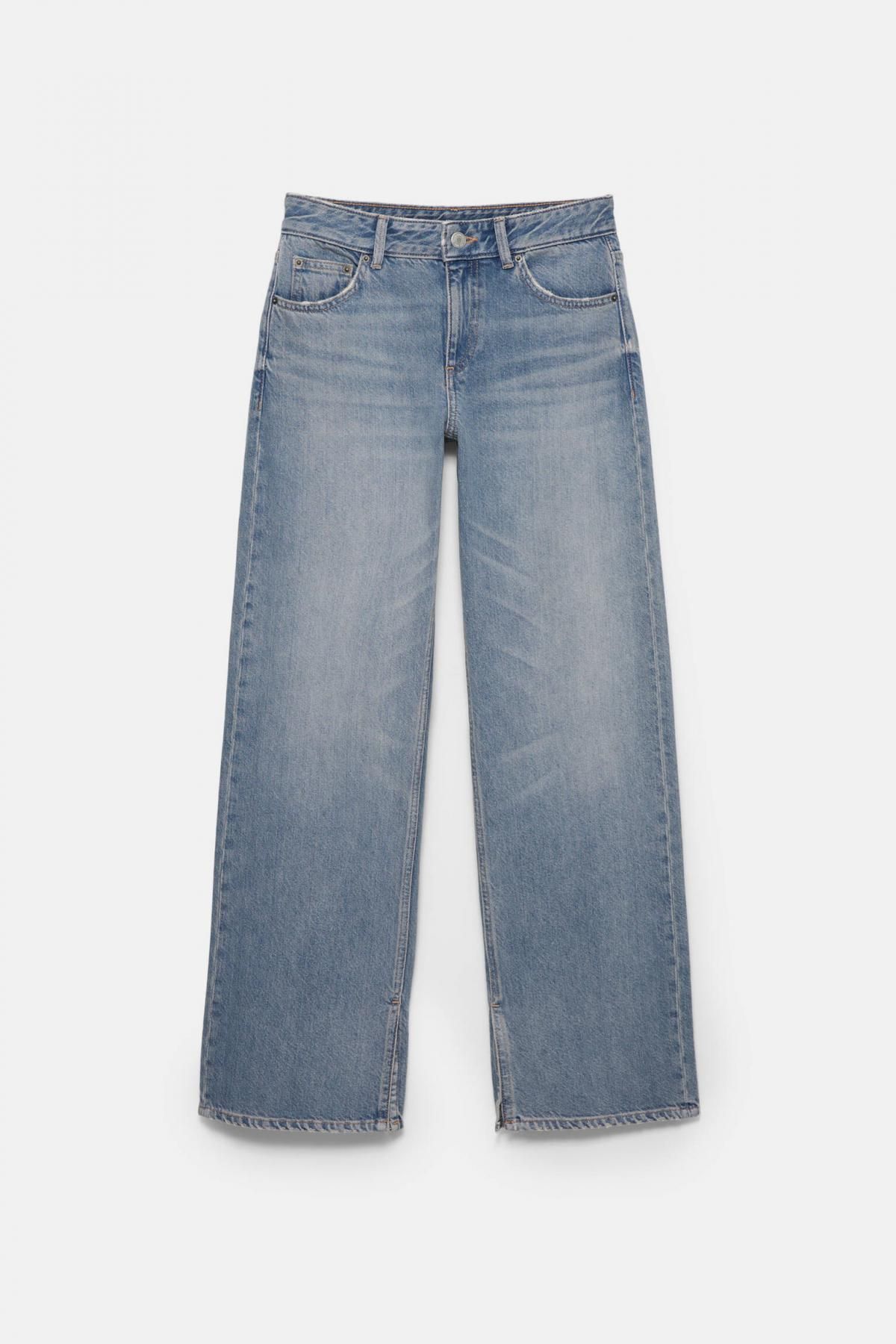 풀앤베어 Y2K 스트레이트핏 슬릿 데님 진 7687/345 MEDIUM BLUE 이미지 7