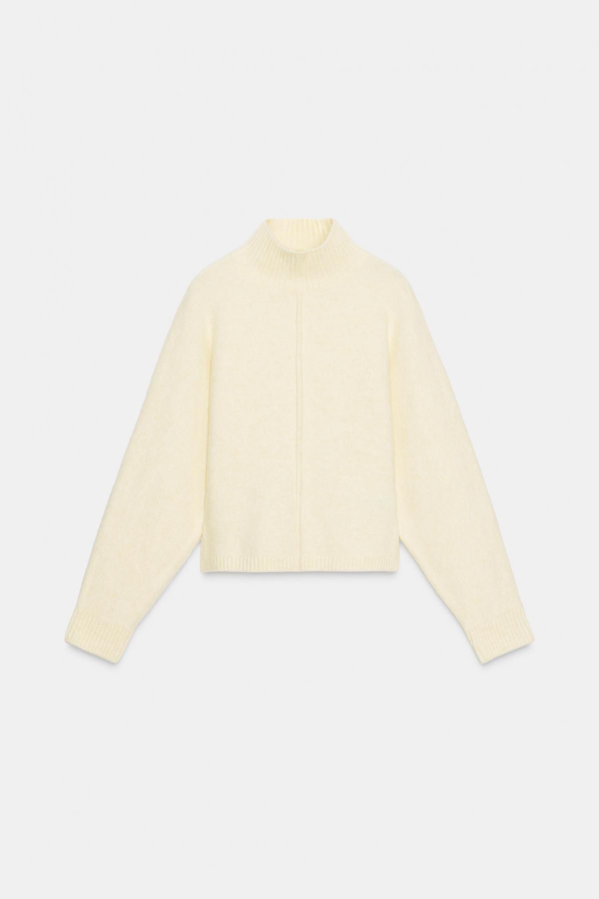 자라 소프트 하이넥 베이직 니트 스웨터 5536/198 OYSTER-WHITE - 상품 이미지