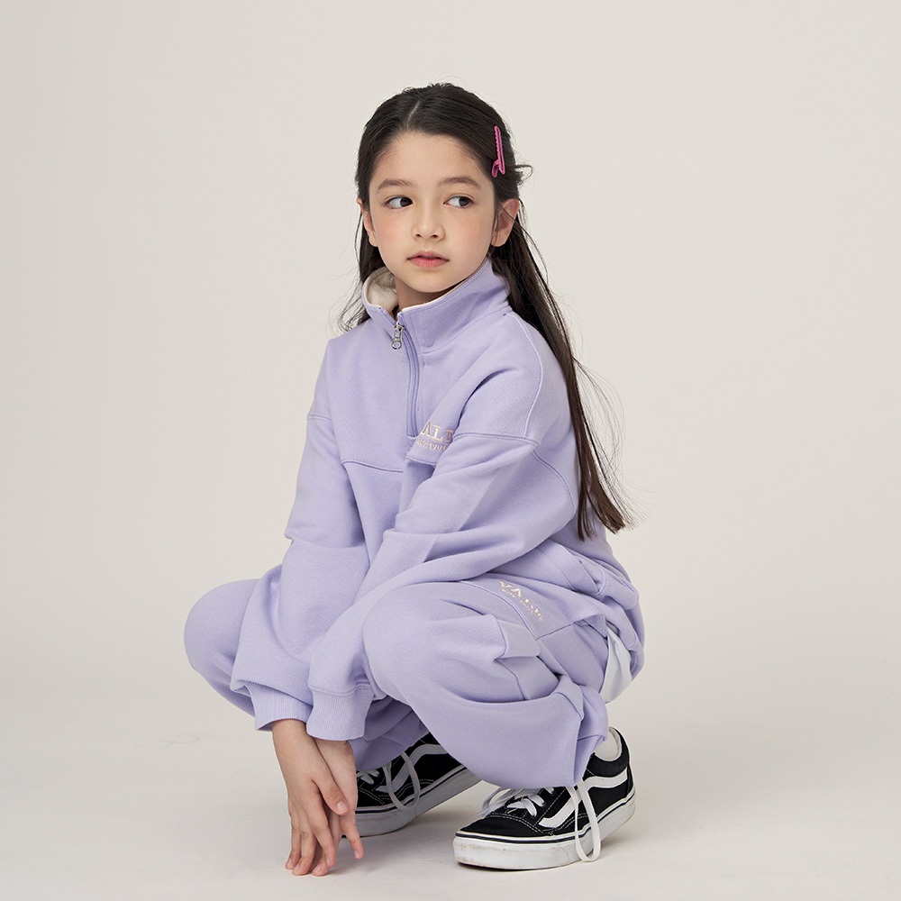 예일키즈 카라배색 반집업 상하세트 A5F011 - 상세 이미지 2