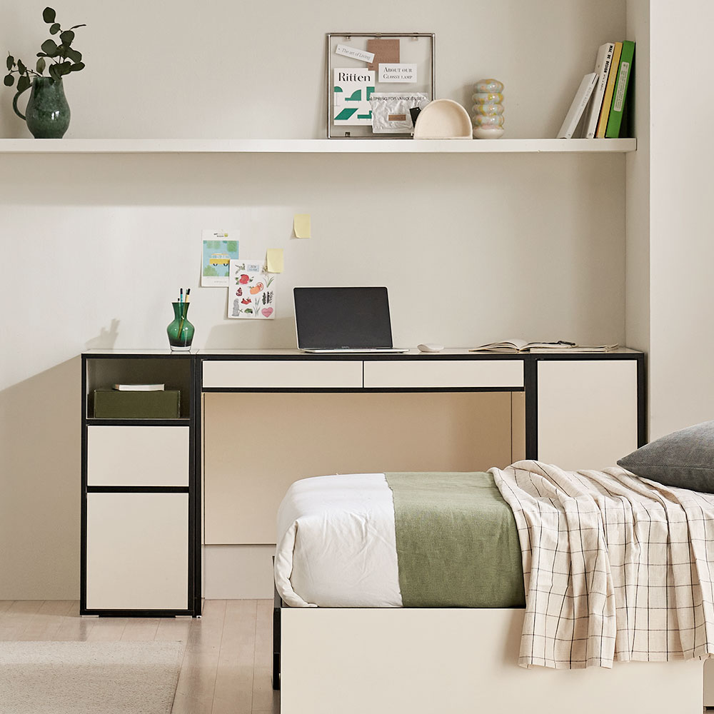 바스포르 뮤트 800 1인 일자형 컴퓨터 책상 미니 원룸 학생 서재 테이블