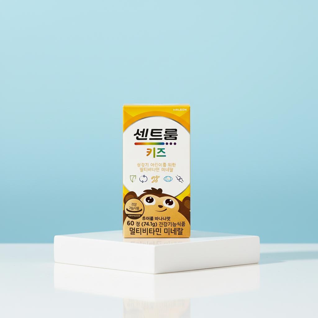 센트룸 키즈 멀티비타민 미네랄 60정 1개 바나나맛 - 상품 이미지