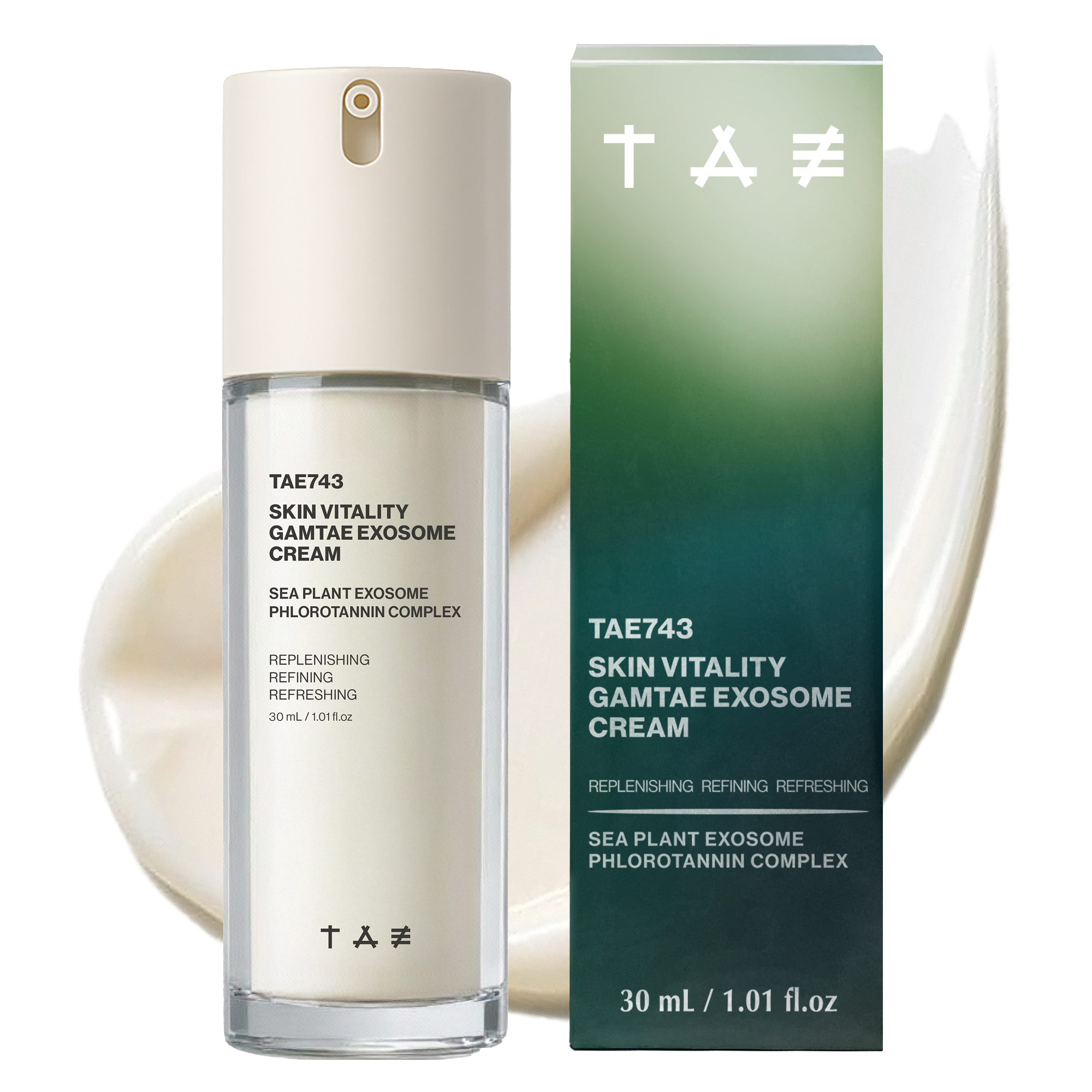 TAE743 스킨 바이탈리티 감태 엑소좀 크림 - 저자극 진정 크림 30ml, 1개 - 상품 이미지