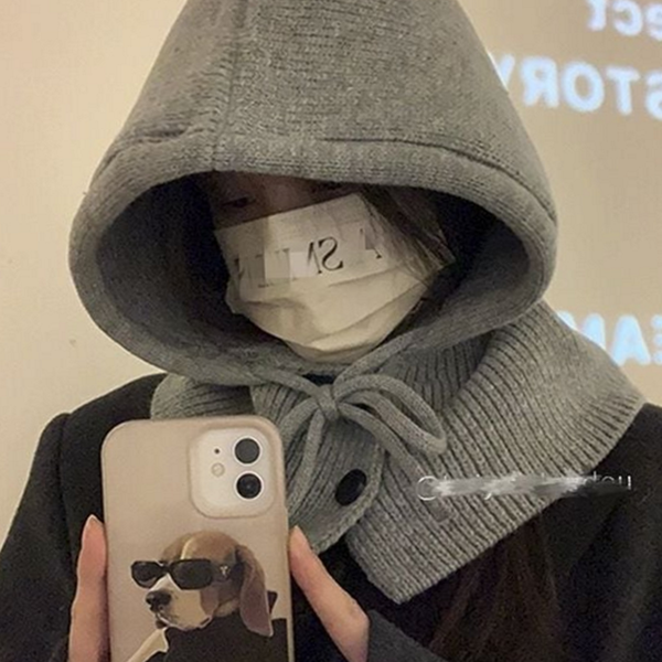 데일리 바라클라바 패션 후드 바라클라바 목도리 여자 겨울 방한 - 메인 이미지
