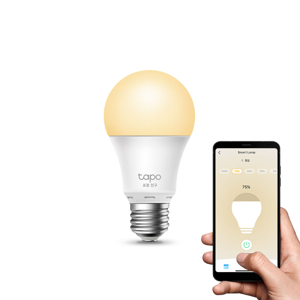 티피링크 공식몰 티피링크 Tapo L510E 스마트 조광 전구 LED 조명 E26소켓 8W 전구색 1개