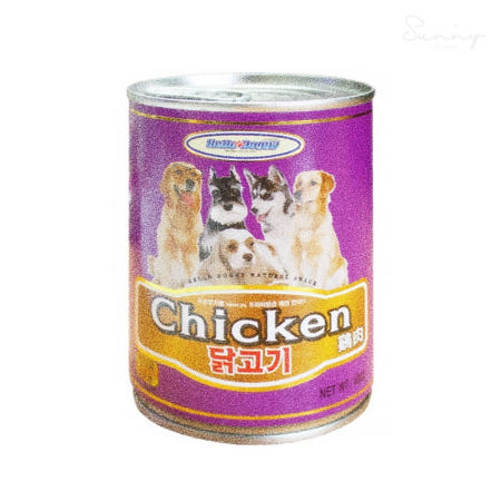 지앤리협력사 예정원 헬로도기 닭고기캔 400g 강아지사료 말랑한사료 맛좋은강아지간식 애견간식