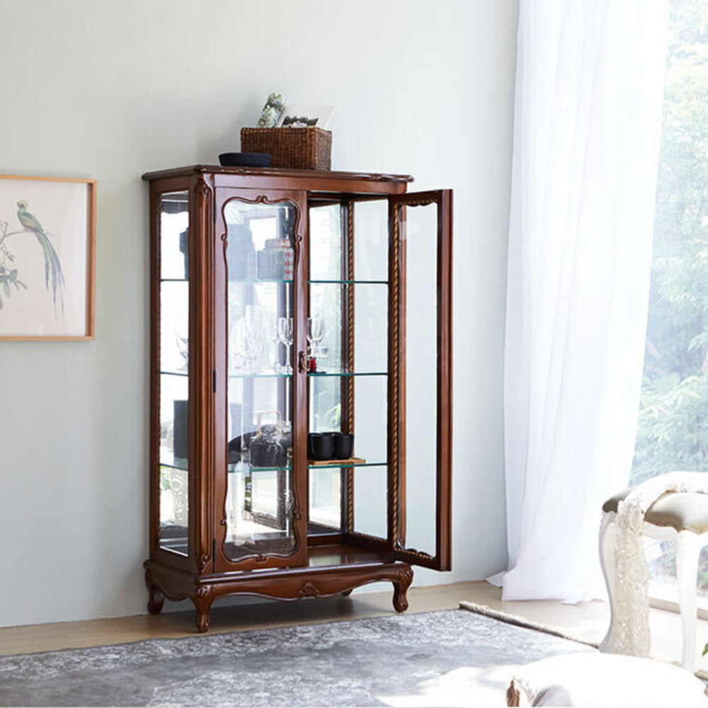 까사홈 벨라 엔틱 유리 장식장