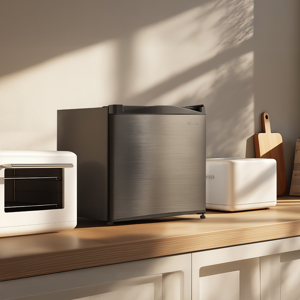소형 미니 냉장고 1도어 원룸 일반 사무실 냉장고 더함 CHIQ 왼쪽(좌), 46L 실버