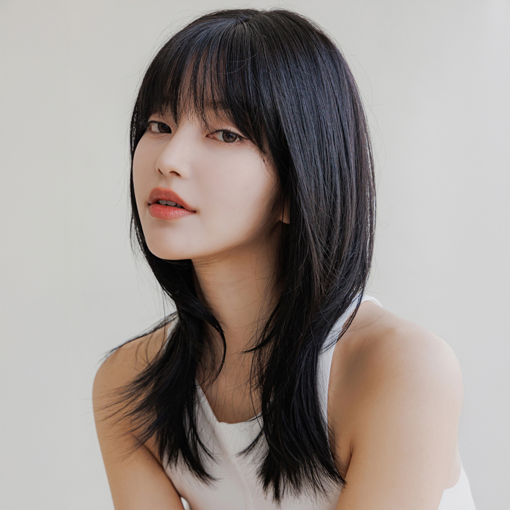 수제통가발 중단발 레이어드 허쉬컷 드라이 여자가발 한나 이미지 7