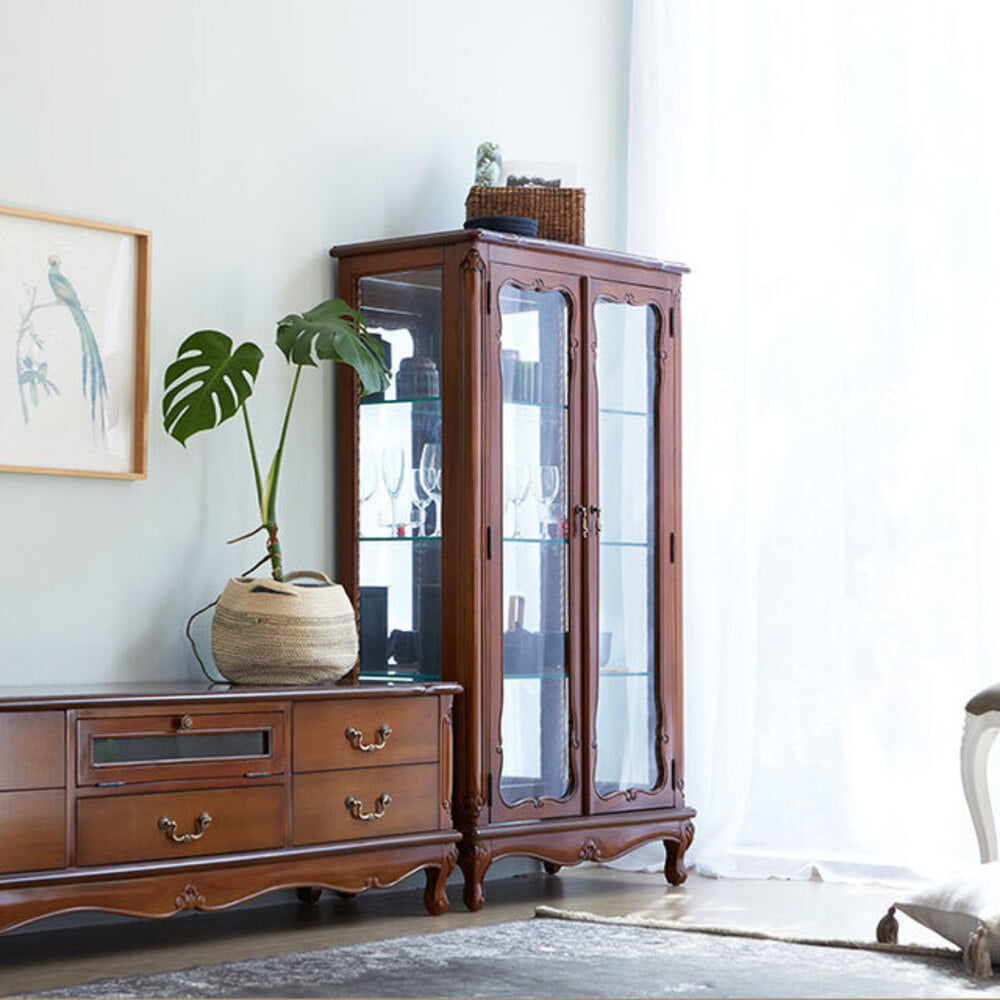 까사홈 벨라 엔틱 유리 장식장
