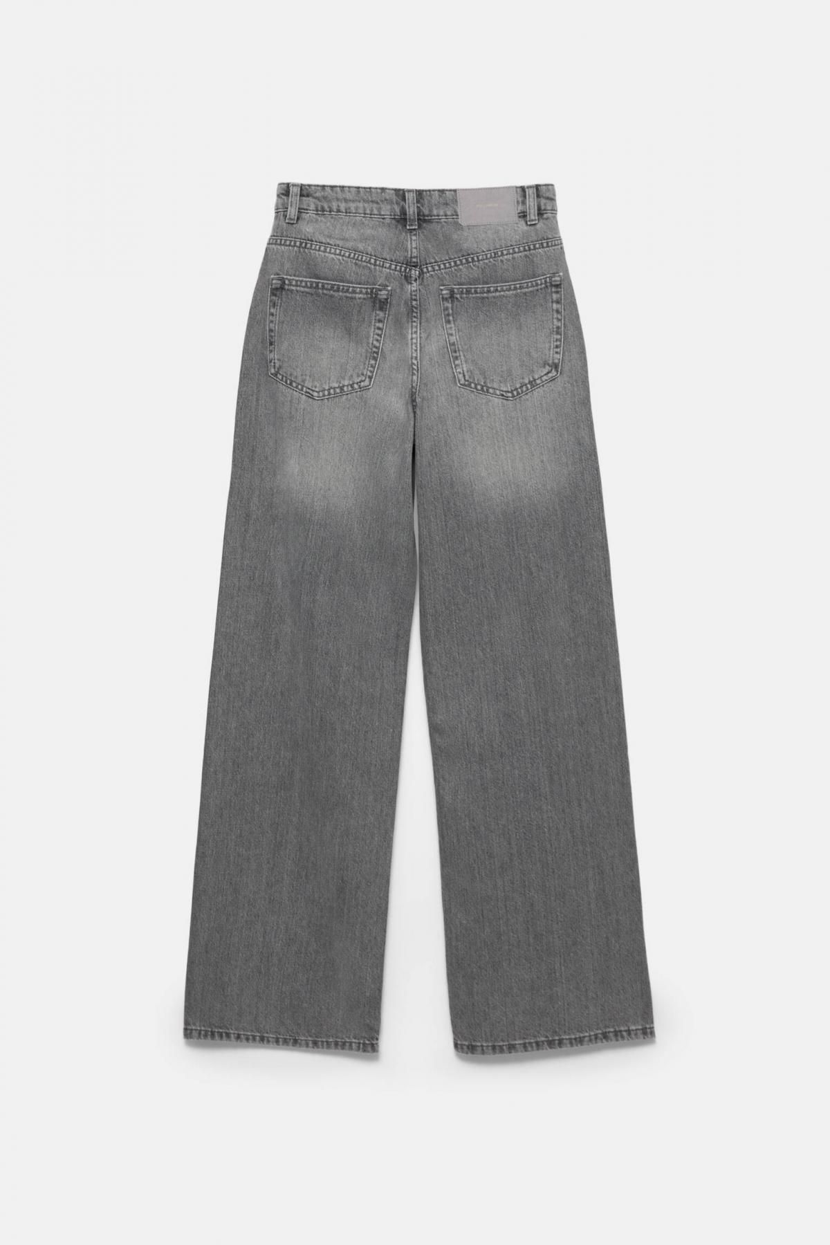 풀앤베어 하이웨이스트 와이드핏 데님 팬츠 7683/324 MEDIUM GREY 이미지 7