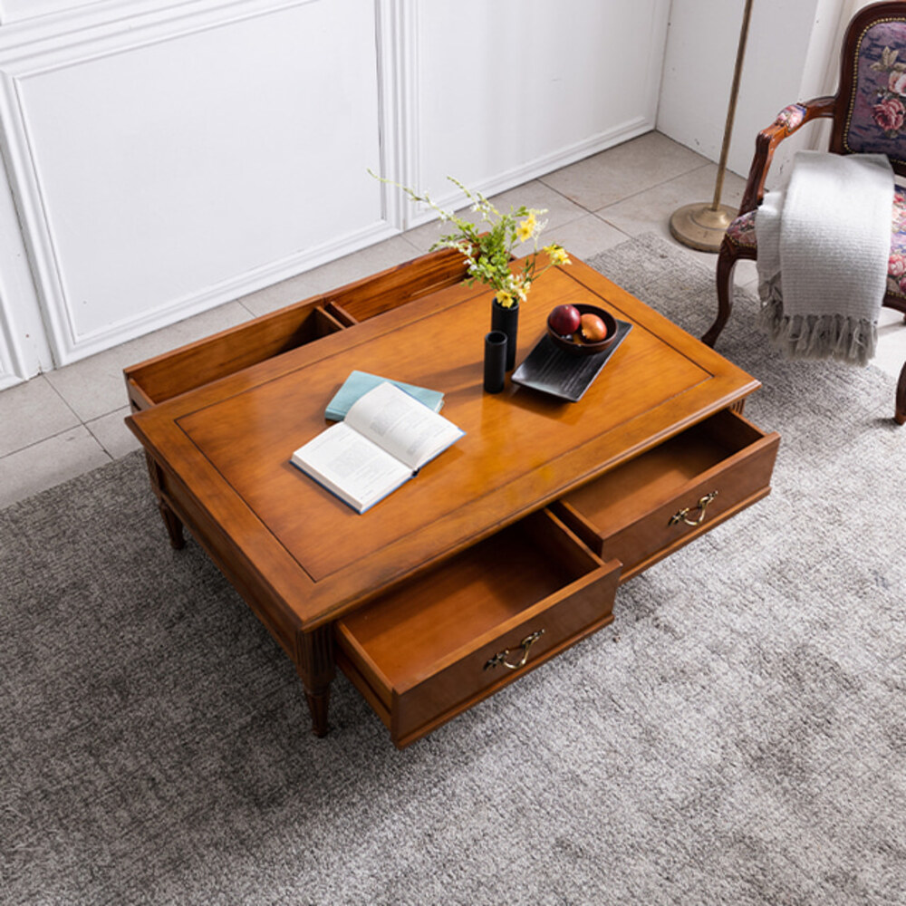 까사홈 라베 로사 사각 엔틱 테이블