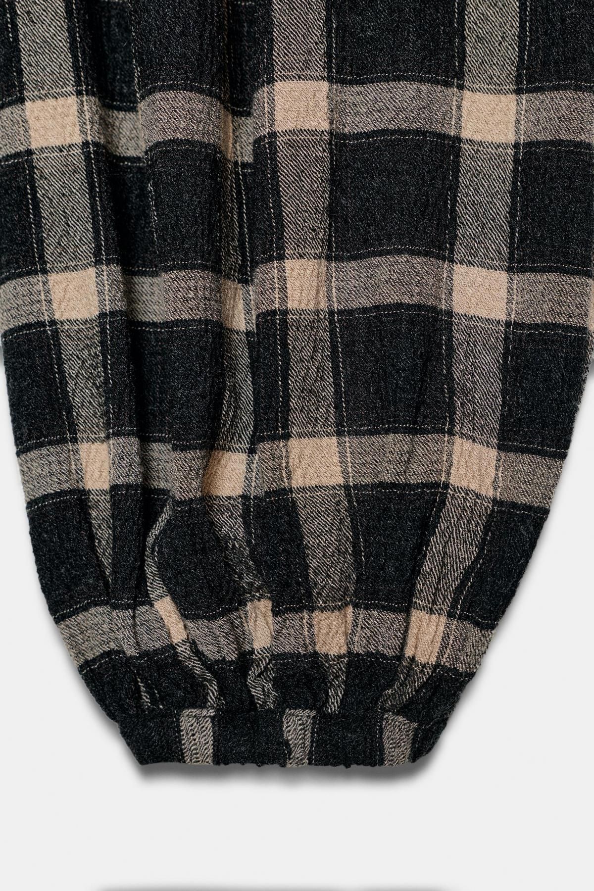 자라 체크 조거 벌룬 팬츠 밴딩 9479/282 BLACK / ECRU - 상세 이미지 4