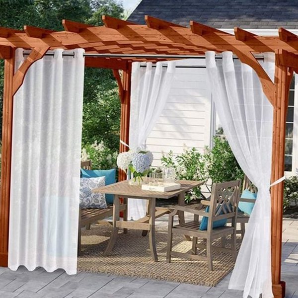 페르골라 야외 캐노피 커튼 테라스 야외 방수 커튼 정원 실외