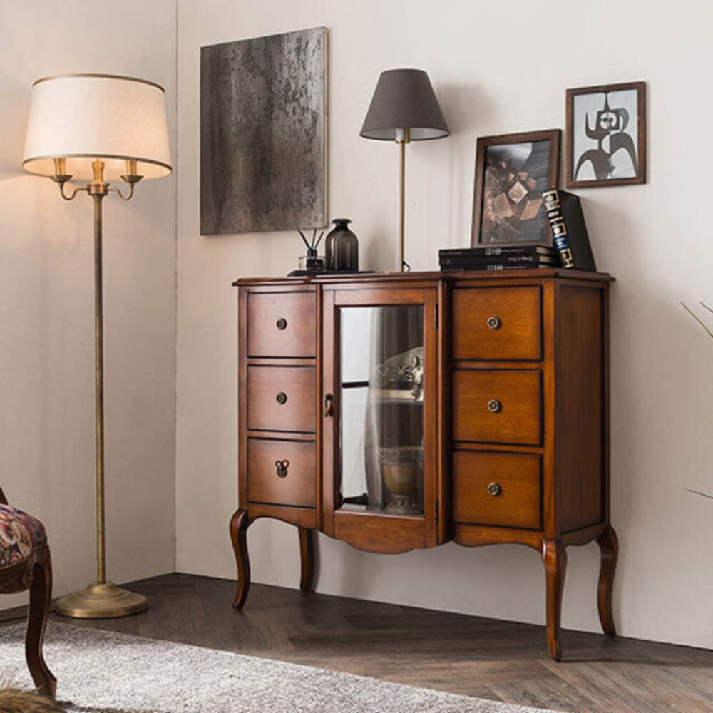 까사홈 러브썸 엔틱 유리 부페장