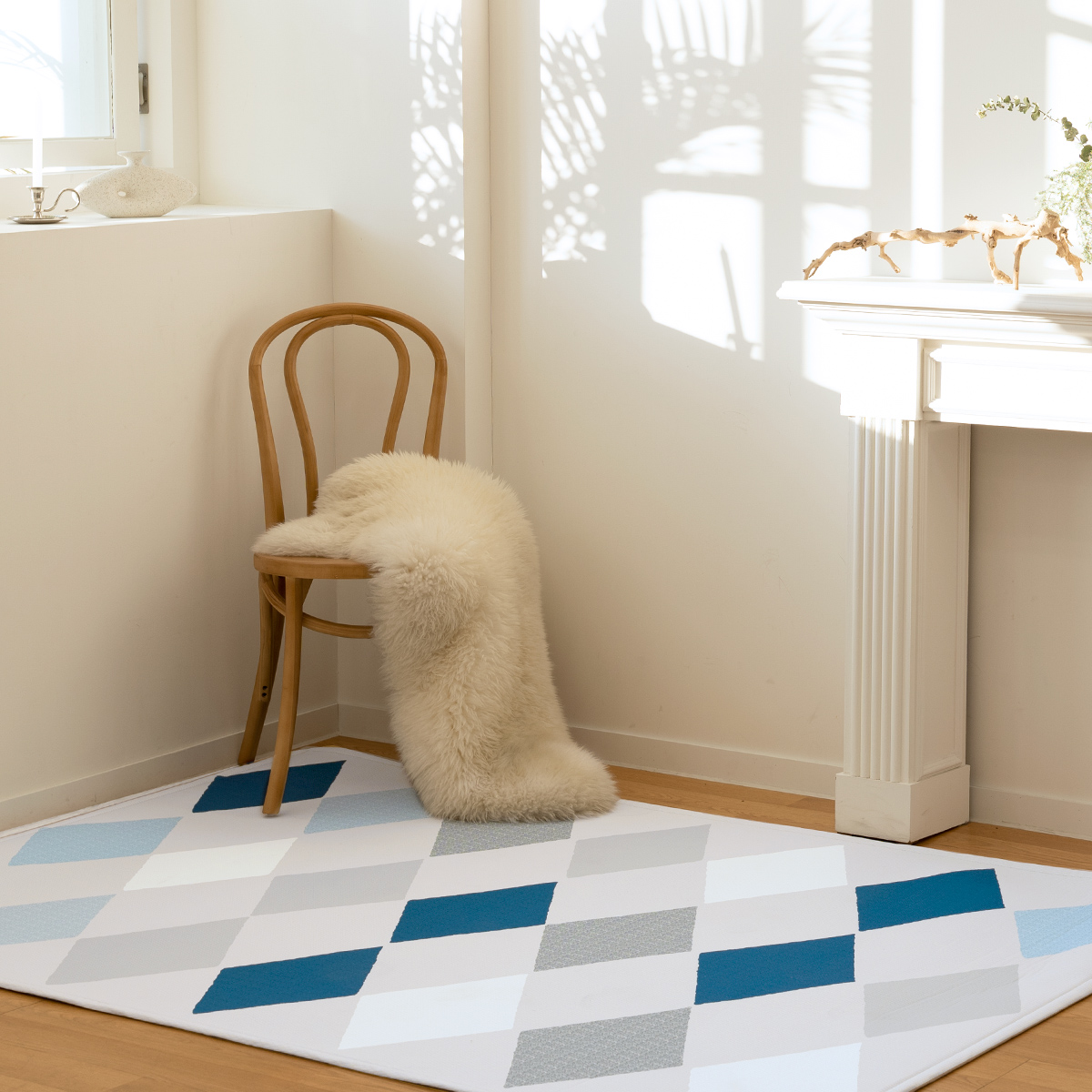 마이하우스 먼지없는 방수 사계절 거실 러그 다이아 200x145