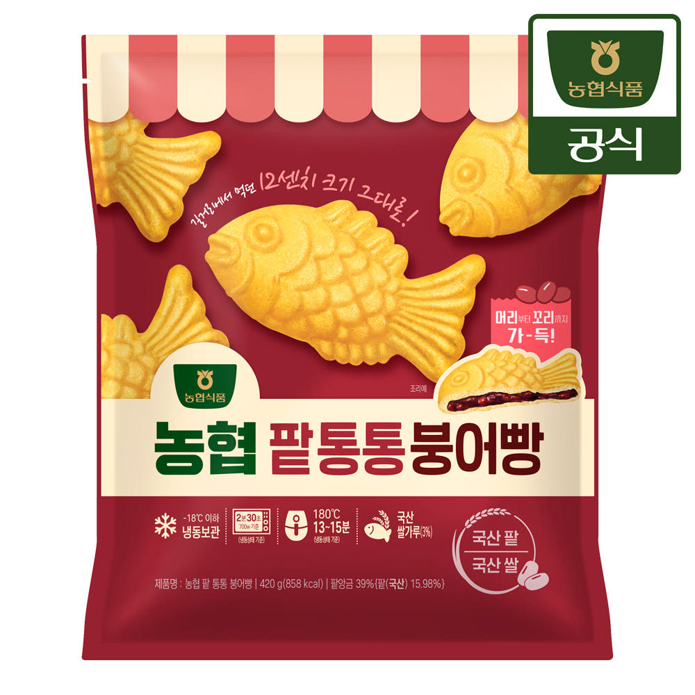 농협식품 농협 팥/슈크림통통 붕어빵 420g 4개 - 상세 이미지 3