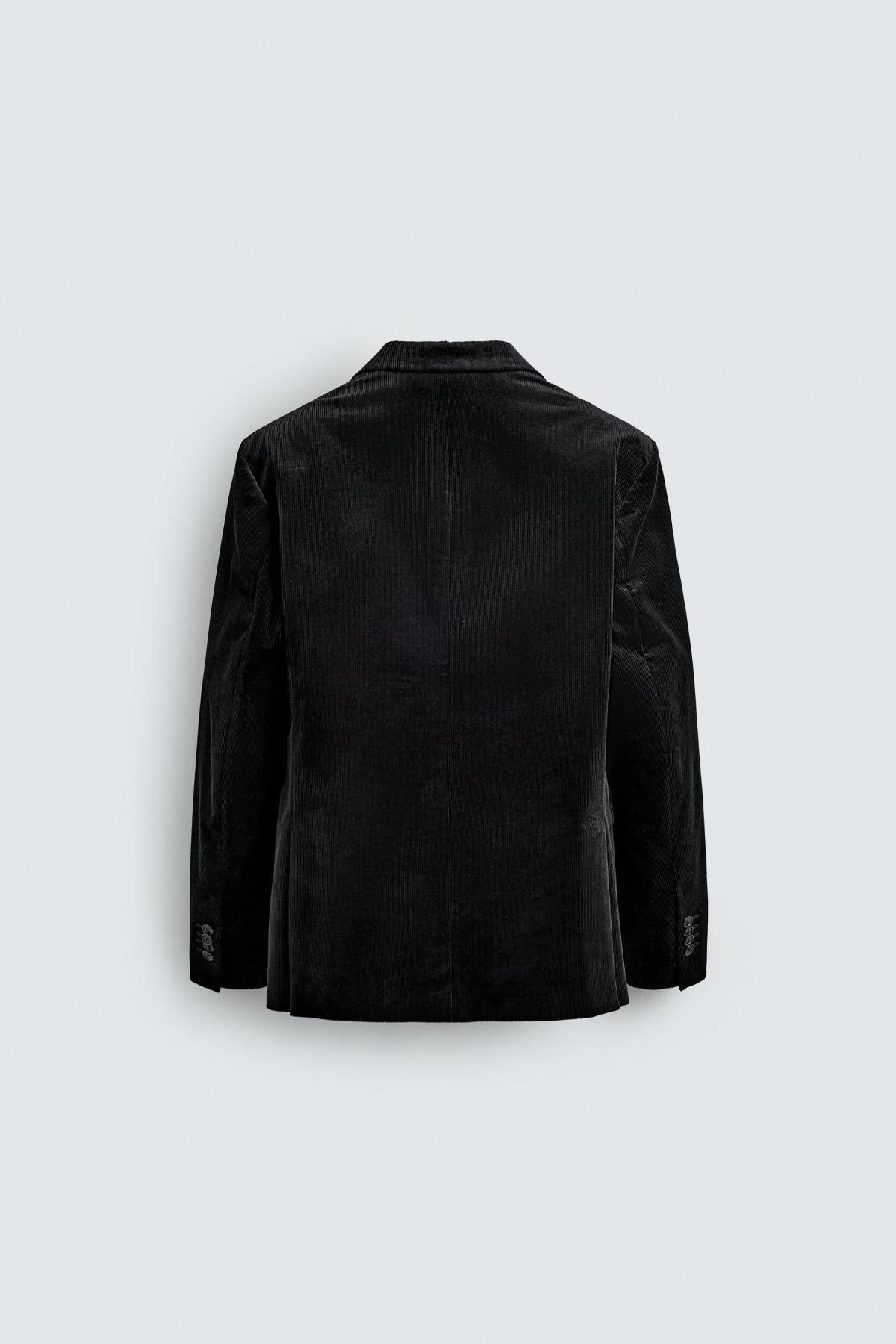 자라 코듀로이 테일러드 블레이저 5937/485 BLACK 이미지 8