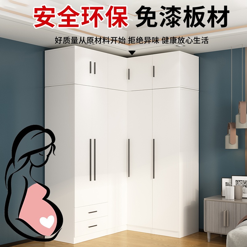 모서리옷장 좁은방 기역자 서랍 원룸 조립 자취방 장롱 틈새 코너 침실 - 상세 이미지 4