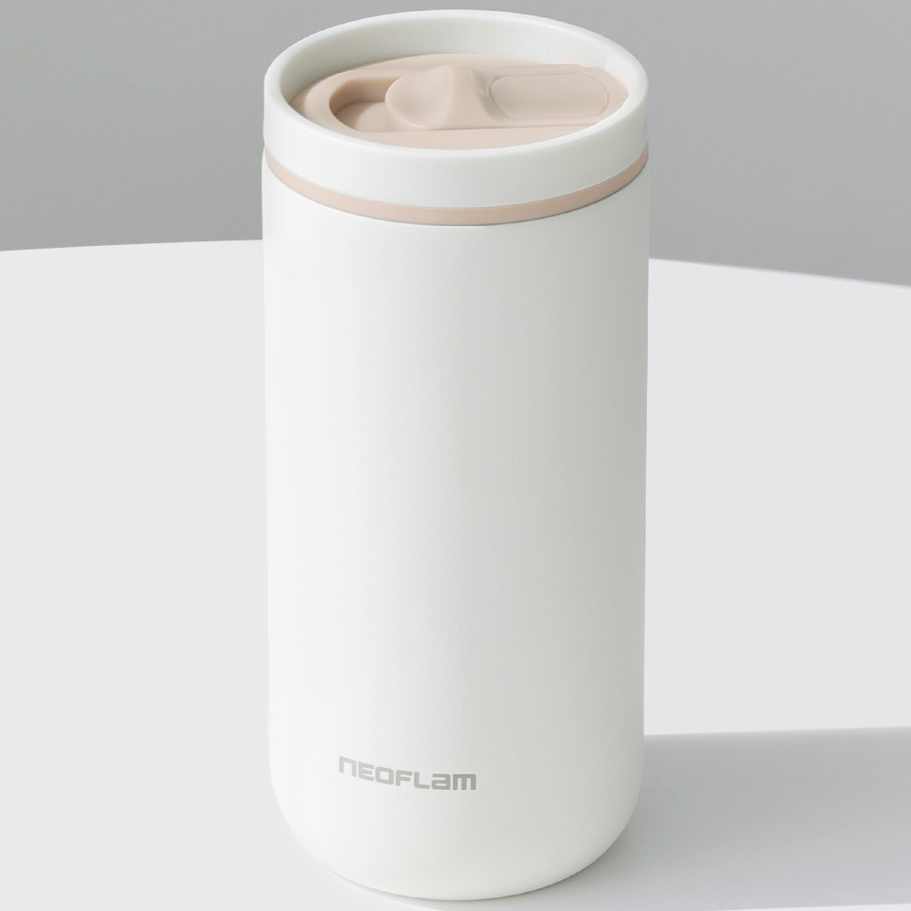 네오플램 스텐 텀블러 이중진공 450ml, 화이트 - 상품 이미지