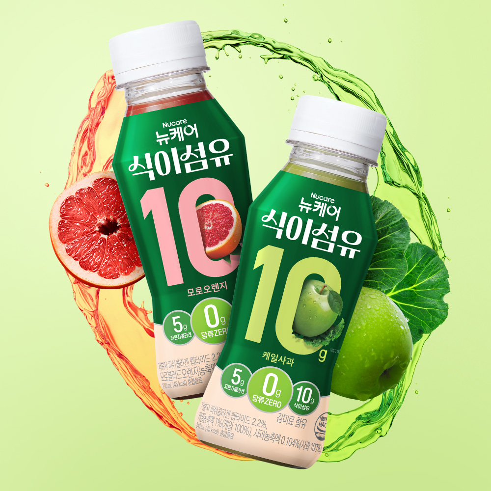 뉴케어 식이섬유 10g 케일사과맛 240ml, 24개 이미지 2