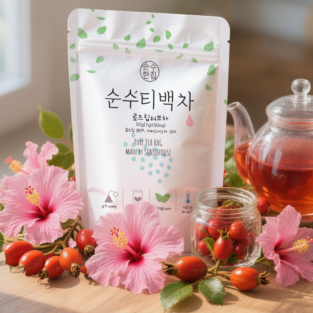 순수한집 로즈힙차 티백 50개입 - 상세 이미지 4