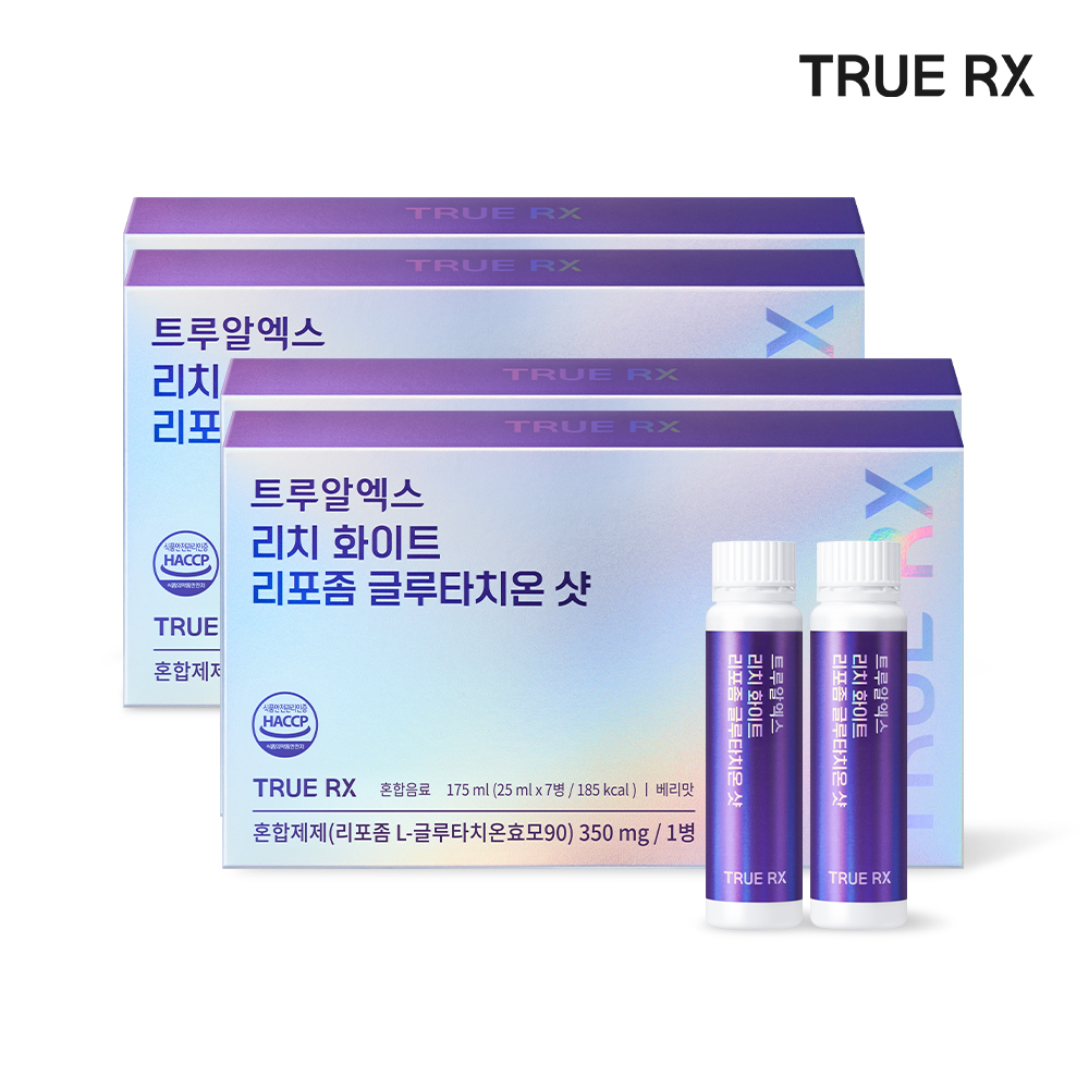 트루알엑스 리치화이트 리포좀 글루타치온 샷 고함량고순도 마시는액상 클리오 175ml, 4개 - 메인 이미지