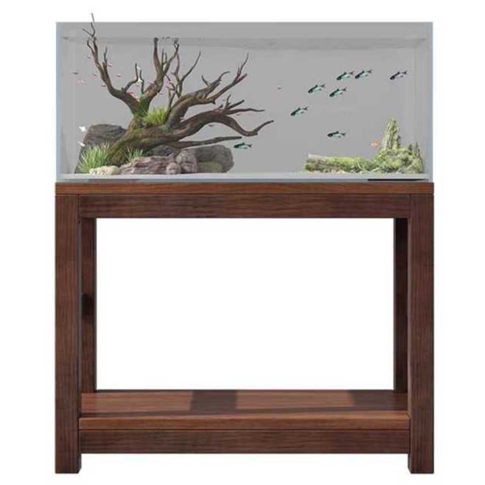 인테리어 원목 어항 받침대 거실용 수조 거치대 선반 월넛 50x30x70cm - 상세 이미지 2
