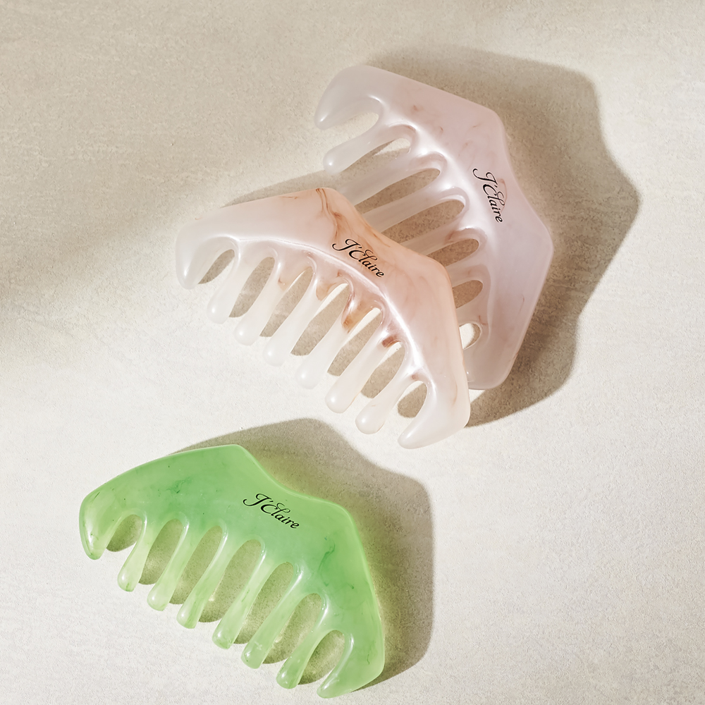 제이끌레르 브러쉬 두피 괄사 마사지 마시지기 밀랍 헤어 전신 림프 경락 빗
