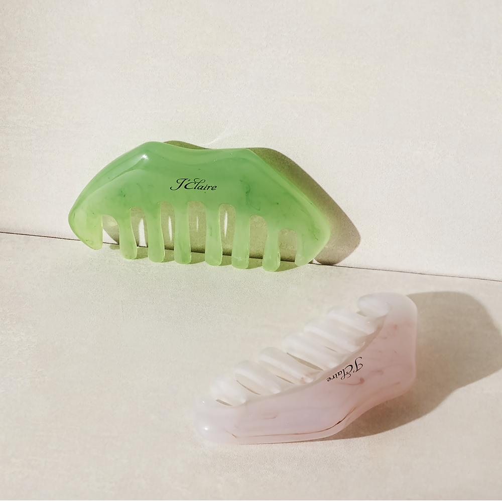 제이끌레르 브러쉬 두피 괄사 마사지 마시지기 밀랍 헤어 전신 림프 경락 빗