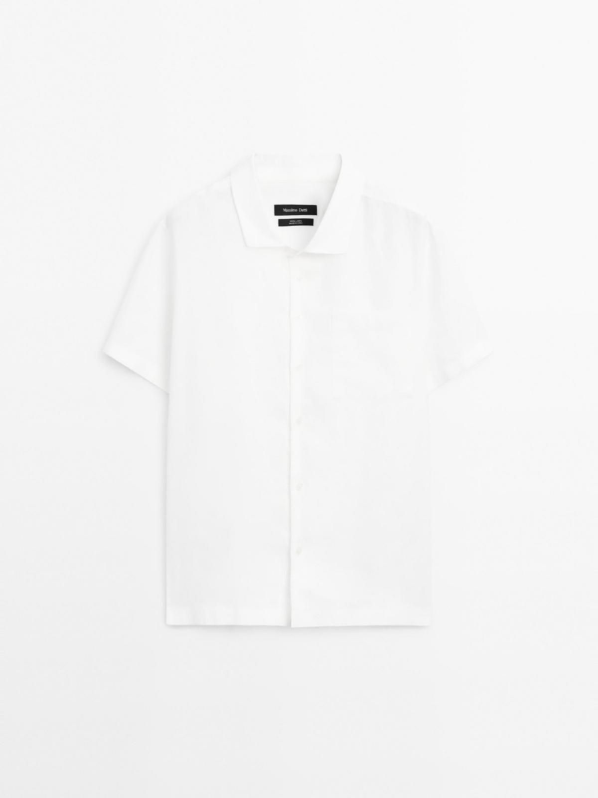 마시모두띠 린넨 레귤러핏 반팔 셔츠 화이트 1720/270 OFF WHITE - 메인 이미지