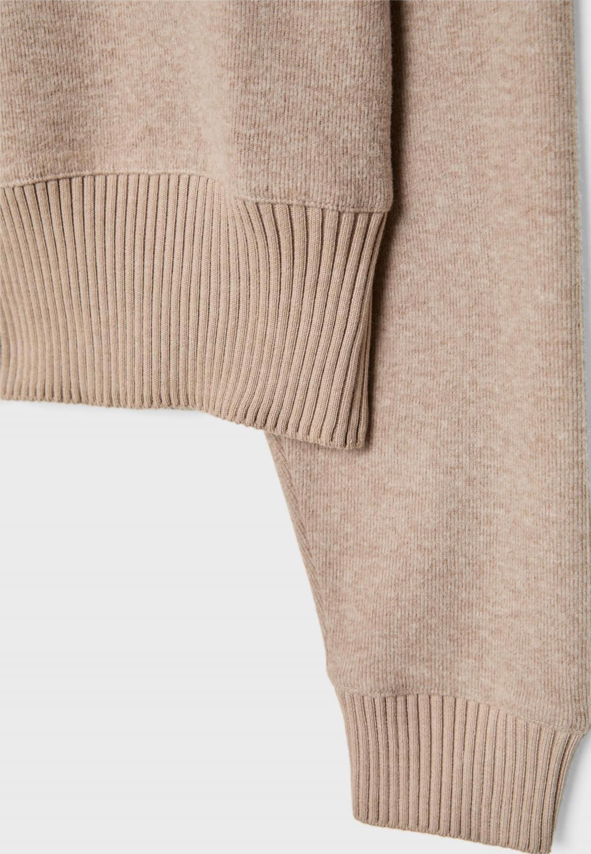 스트라디바리우스 소프트 라운드넥 크롭 니트 탑 6545/321 BEIGE MELANGE - 상세 이미지 3